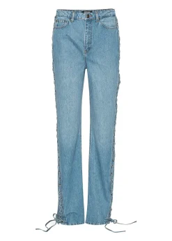 Rotate Twisted lacing jeans
