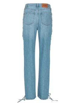 Rotate Twisted lacing jeans