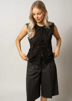 ROUGE EDIT ROUIVY S/L TIE NECK TOP